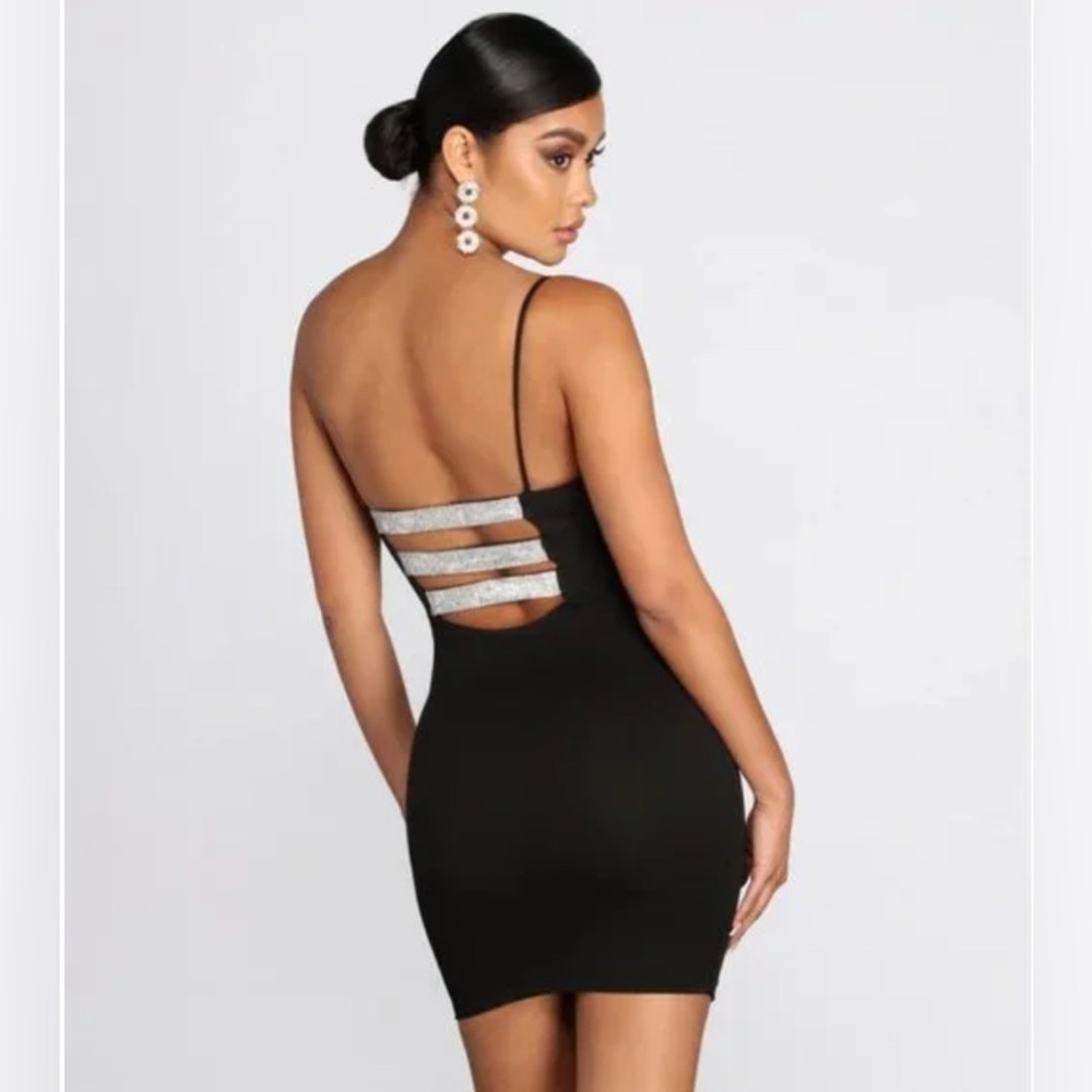 Black Windsor bodycon mini dress